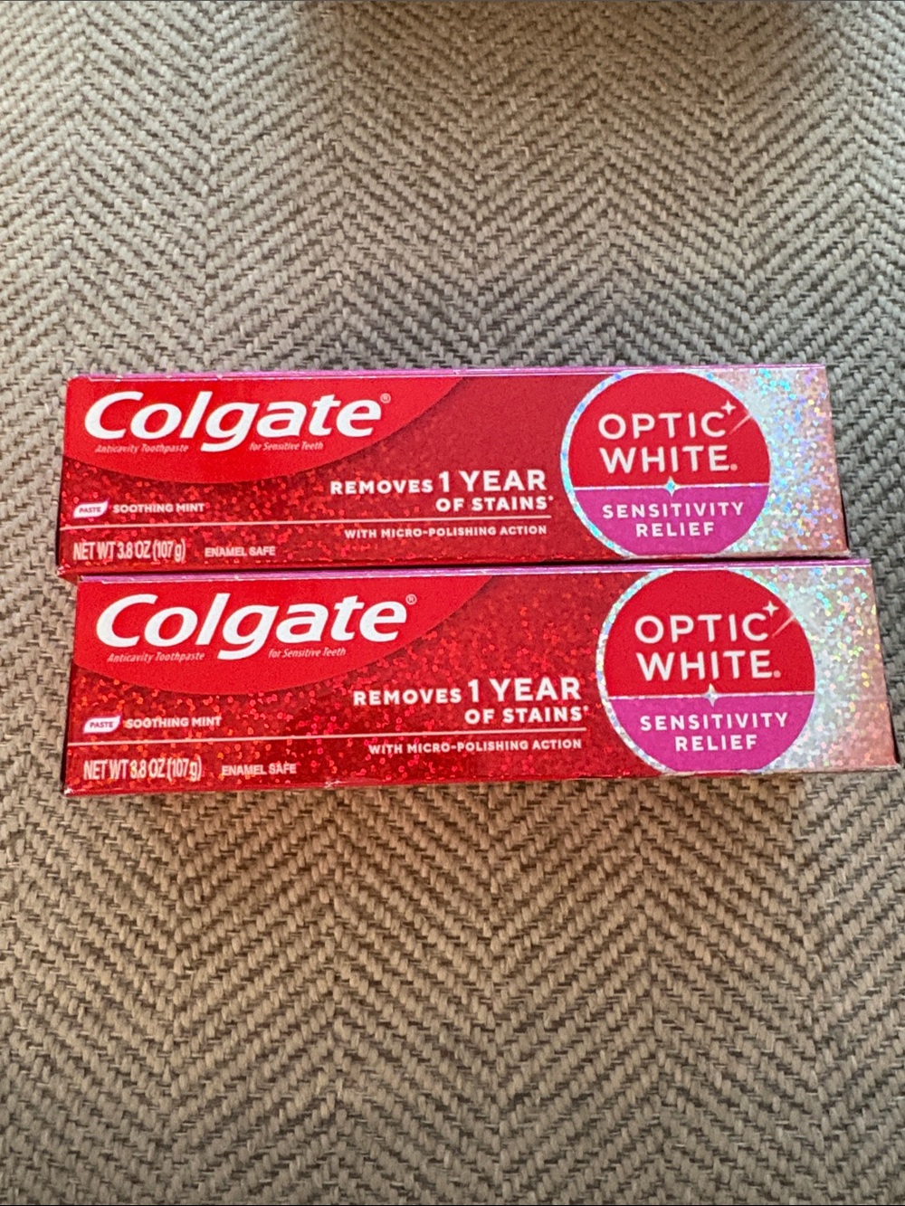 Colgate Optic White Sensitivity Relief Toothpaste Bundle
